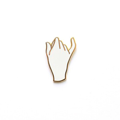 

Little Thumb Gesture Brooch Palm Pin Punk Pin Funny Brooch Badge