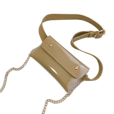 

Solid Color PVC Envelope Shape Women Crossbody Shoulder Bag Waist Fanny Pack