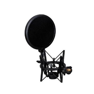 

SH-100 Microphone Professional Shock Mount Portable Mic Shock Holder for Long Thread Microphones