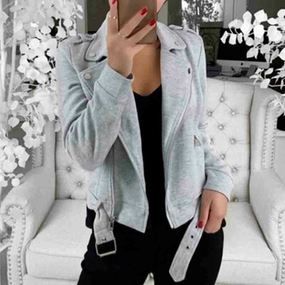 

Womens Ladies Windbreak Jacket Flight Coat Zip Up Biker Casual Tops Clothes