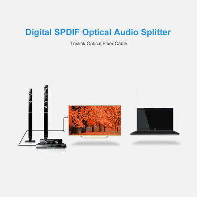 

Mini Audio Cable 1 to 2 Female Splitter Adapter Digital SPDIF Optical Audio Splitter Toslink Optical Fiber Cable