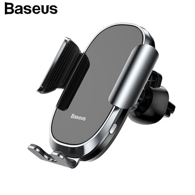 

Baseus Car Phone Holder Smart metal Mobile Phone Holder for iphone Samsung XiaoMi HuaWei Vivo Auto Air OutPut Car Phone Holder