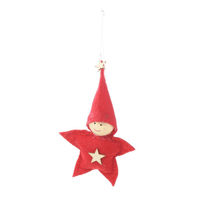 

Christmas Star Shape Plush Doll Pendant Decorative Xmas Tree Hanging Ornaments Seasonal Home Party Decorations Merry Christmas