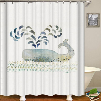 

Shower Curtain Flowers Trees Print Blackout Curtains Waterproof Mildew-proof Bathroom Curtain 71"x71"