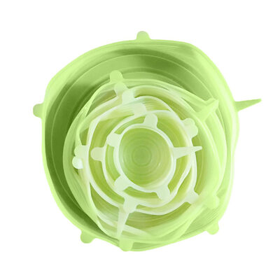 

6Pcs Kitchen Silicone Stretch Bowl Cover Food Fresh Keeping Vacuum Sealed Lid