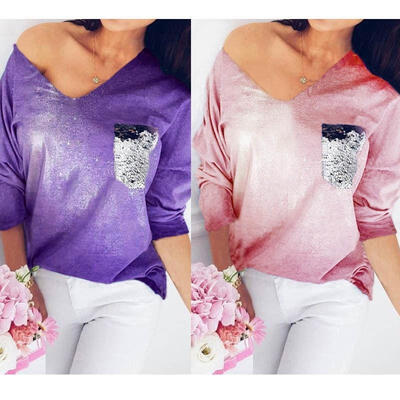 

Women&39s Fashion Shirt 2017 Hot Sale Spring&Autumn V-neck Long Sleeve Blouse Female Top