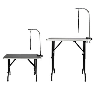 

35 inch Height Adjustable Foldable Pet Grooming Table with Adjustable Arm