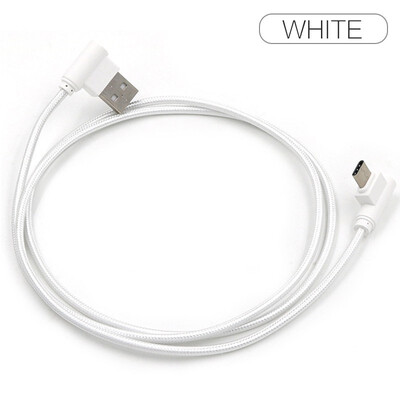 

STONEGO Right Angle Data Sync Charging Cable Micro USB Type c Optional Tangle-Free Nylon Braided Cord Android Phone Upgrades
