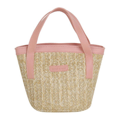 

Straw Shoulder Messenger Bucket Handbags Women Crossbody Top-handle Bags