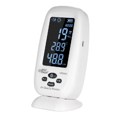 

SMART SENSOR 5-in-1 Digital Air Quality Monitor with Temperature Humidity PM25 Air Quality Monitoring Tool Indoor Air Quality Env