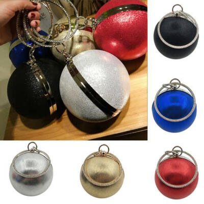 

New women ball shape Clutch shoulder Bridal Evening wedding party handBag