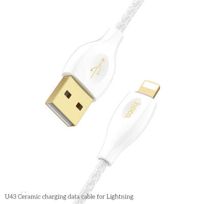 

HOCO U43 Ceramic Lightning To USB Charging Data Sync Cable With LED Indicator Light For Apple IPHONE