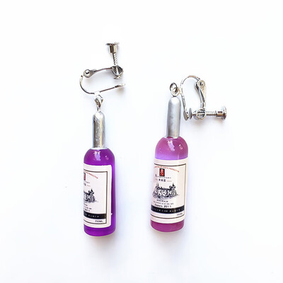 

Funny Simulation Wine Bottle Earrings Personality Punk Earrings Gift Trendy