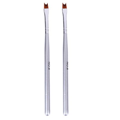 

2pcs Franch Nail Art Brush Moon Shape Salon Nail Painting Drawing Pen