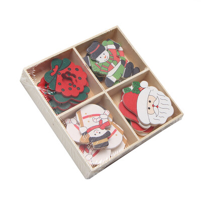 

〖Follure〗20pcsbox Christmas Wooden Labels Christmas Closet Window Wall Stickers Decor
