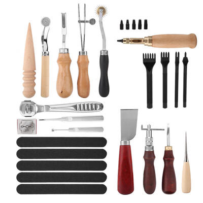 

Greensen 1set DIY Leather Craft Hand Tools Kit for Sewing Stitching Punch Work