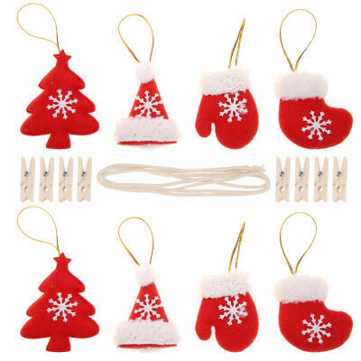 

Cute Christmas Hanging Banners DIY Clip Flag Xmas New Year Party Decoration