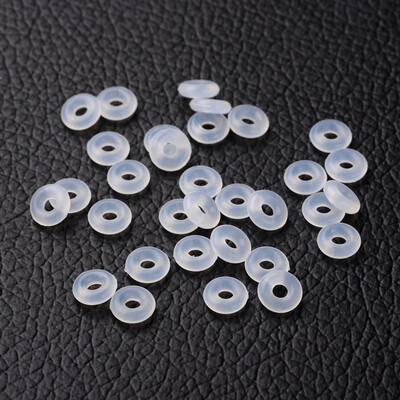 

Rubber O Rings Fit European Clip Stopper Beads White 6x2mm Hole 2mm