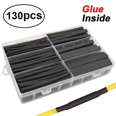 

〖Follure〗130 Pcs Heat Shrink Tubing Tube Assortment Wire Cable Insulation Sleeving Kit