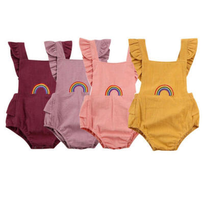 

AU Newborn Infant Baby Boy Girl Romper Solid Sleeveless Jumpsuit Outfits Clothes