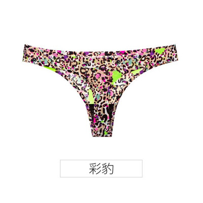 

Seamless cotton underwear&underpants with leopard print T-shaped pants free of freight