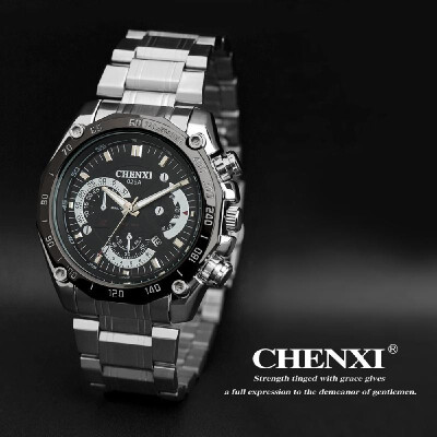 

Stylish Analog Quartz Wristwatch Sturdy High Quality Stainless Steel Man Business Watch