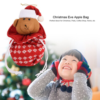 

Christmas Knitted Apple Bag Gift Pouch Cookie Candy Container Festival Party Decor Christmas Gift Decor Christmas Apple Bag