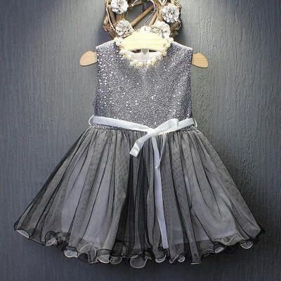 

Formal Sequins Baby Princess Bridesmaid Flower Girl Dress Wedding Party Dresses