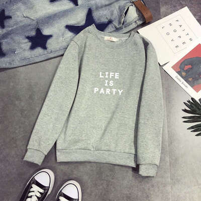 

Casual Women Hoodies Sweatshirt Winter Autumn Harajuku Letter Print Long Sleeve Pullovers