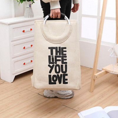 

Gobestart Nice Waterproof Laundry Clothes Basket Storage Basket Folding Storage Box