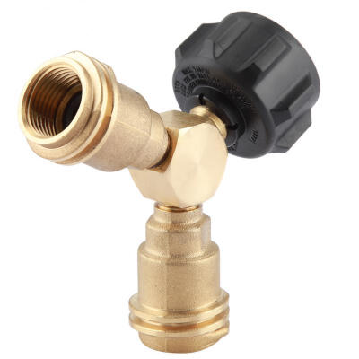 

Greensen Tank Gas Propane Y-Splitter Tee Adapter Connector Valve for Outdoor BBQ Cylinder