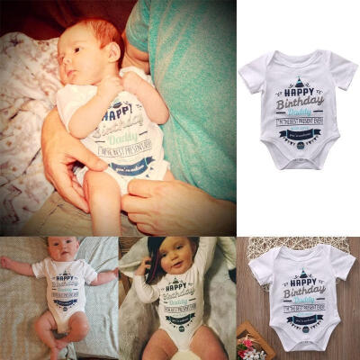 

Newborn Infant Baby Boys Girls Letter Print Romper Summer Jumpsuit Party Clothes