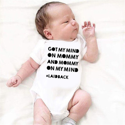 

Newborn Kids Baby Boys Girls Short Sleeve Cotton Jumpsuit Letter Print Rompers