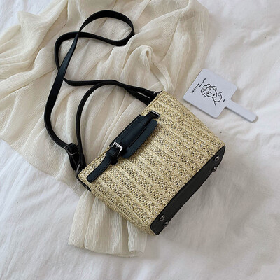 

Tailored Women Vintage Straw Bag Casual Wild Vacation Simple Weave Crossbody Bag