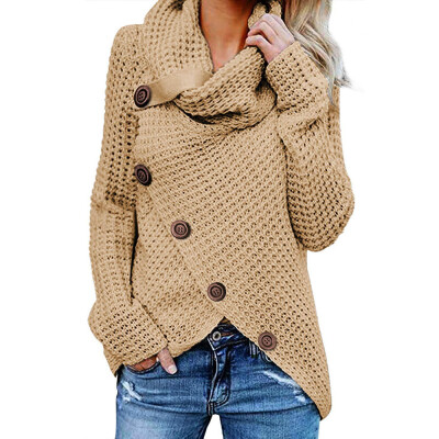 

Women Winter Turtleneck Sweater Warm Long Sleeve Solid Tops Casual Outwear Loose