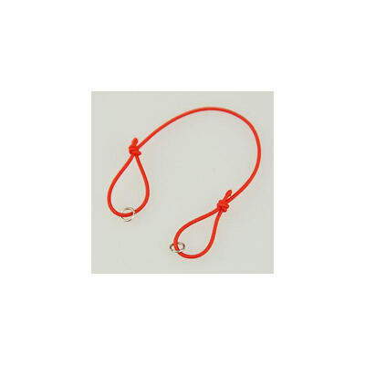 

Elastic Cord Bracelet Making with Iron JumpRings Adjustable Red 130mm