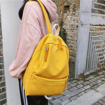 

Ins schoolbag female Korean version of high school students Chaobai pure-color leisure Baitaoshen Department of ancient girls shou