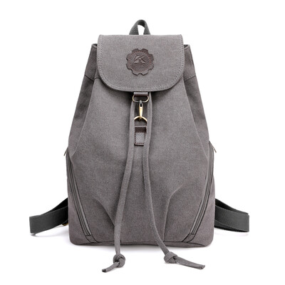 

Canvas double shoulder bag Korean version fashion lady backpack portable large capacity travel bag cloth bag