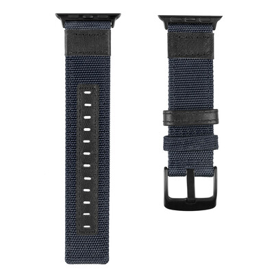 

〖Follure〗Luxury Canvas Leather Watch Band Wrist Strap For Apple Watch Series 4 44MM