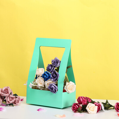 

Gobestart Paper Handmade Flower Basket Insert Bouquet Gift Box Waterproof 5PC