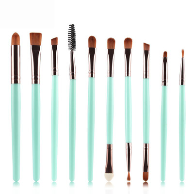 

Toponeto 10pcs Makeup Brush Set tools Make-up Toiletry Kit Wool Make Up Brush Set