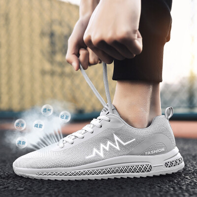 

2019 new mens single shoes trend fashion casual sports shoes comfortable Korean version of breathable running shoes