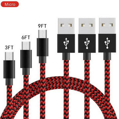 

3M Mirco USB Charge Cord Extra Long USB 20 24A Fast Charging And Syncing Cord