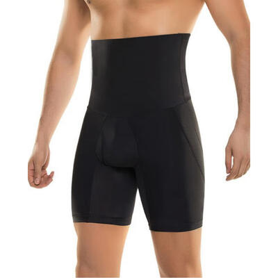 

Stretch Body Shaper High Waist Boxer Briefs Tummy Control Shapewear Butt Lifting Shorts For Men - Black