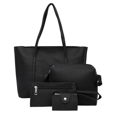 

4pcs Fashion Women PU Leather Handbag Crossbody Bag Clutch Bag Card Holder