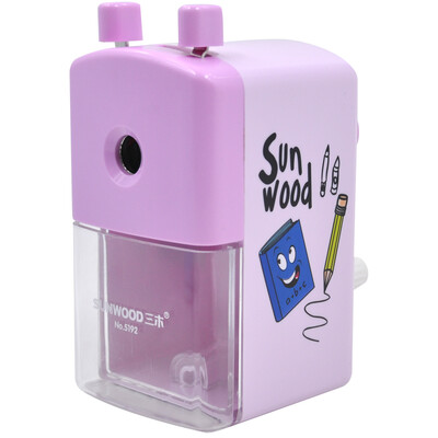 

Sanmu SUNWOOD 5192 large diameter adjustable hand-sharpening machine pencil sharpener pencil sharpener pencil sharpener pink