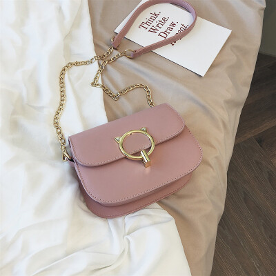 

Summer bag handbags new 2019 summer small fresh messenger chain small bag shoulder fashion solid color saddle bag