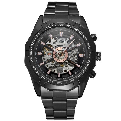 

Forsining 340 Top Brand Automatic Mechanical Business Men Watch Skeleton Luxury Watch Luxury Fashion Military Stainless Steel Watc