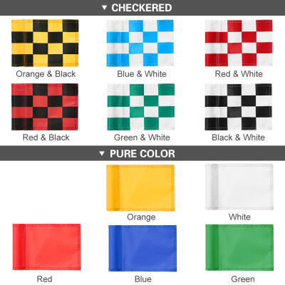 

Golf Green Flag Practice Putting Training Green Flag Nylon Golf Flag Pure Color Checkered Golf Target Flags