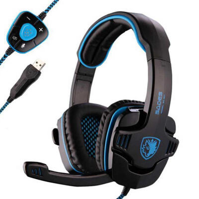 

Sades SA 901 Gaming Headset 71 Surround USB Gaming Headphone With Noise Cancelling Mic For PC Gamer